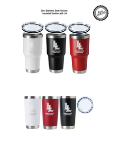 20 oz. or 30 oz. Stainless Steel Vacuum Insulated Tumbler with Lid  - Lakeshore Lancers