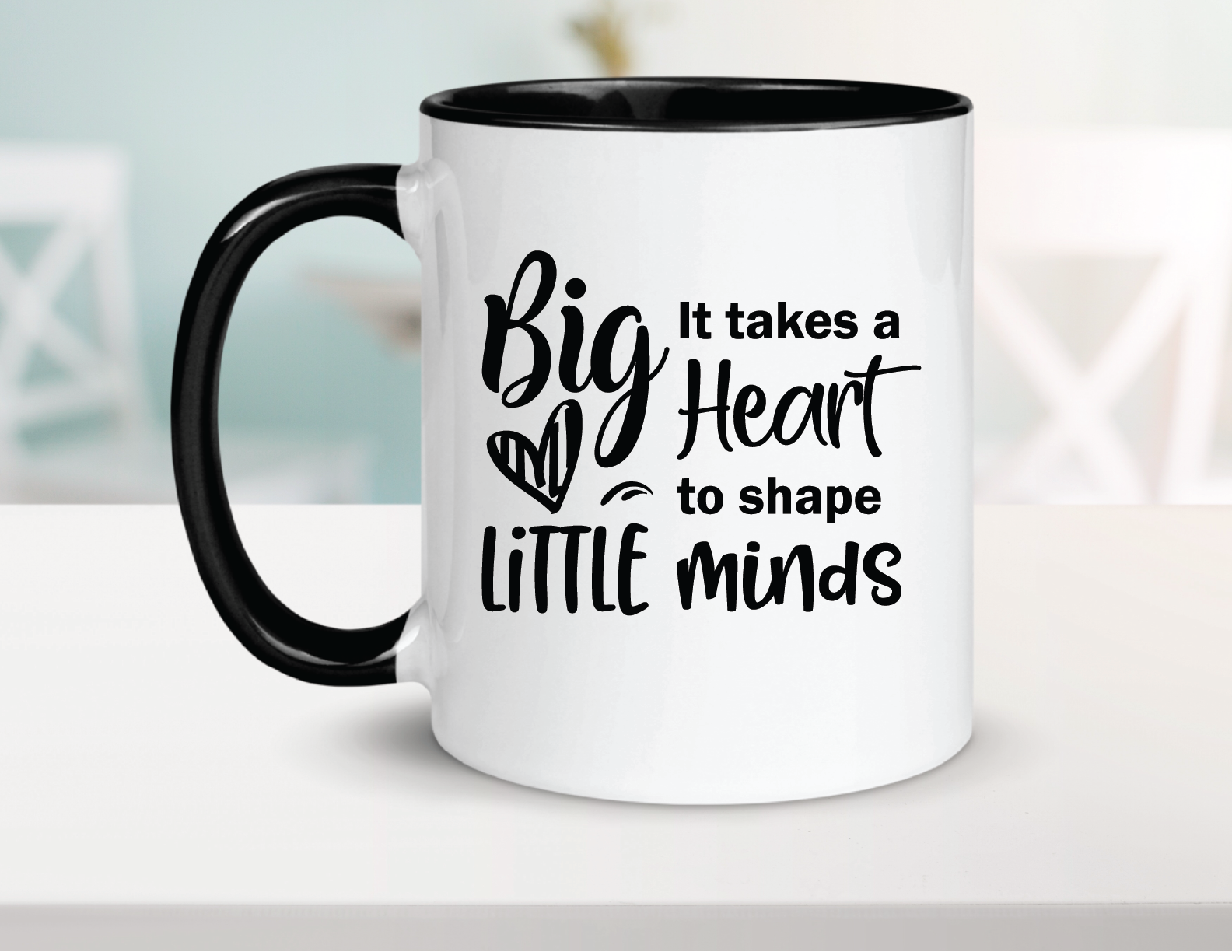 Big Hearts Teach Little Minds Ceramic Coffee Mug 15oz