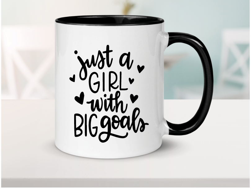 Girl with BIG Goals Ceramic Coffee Mug 15oz