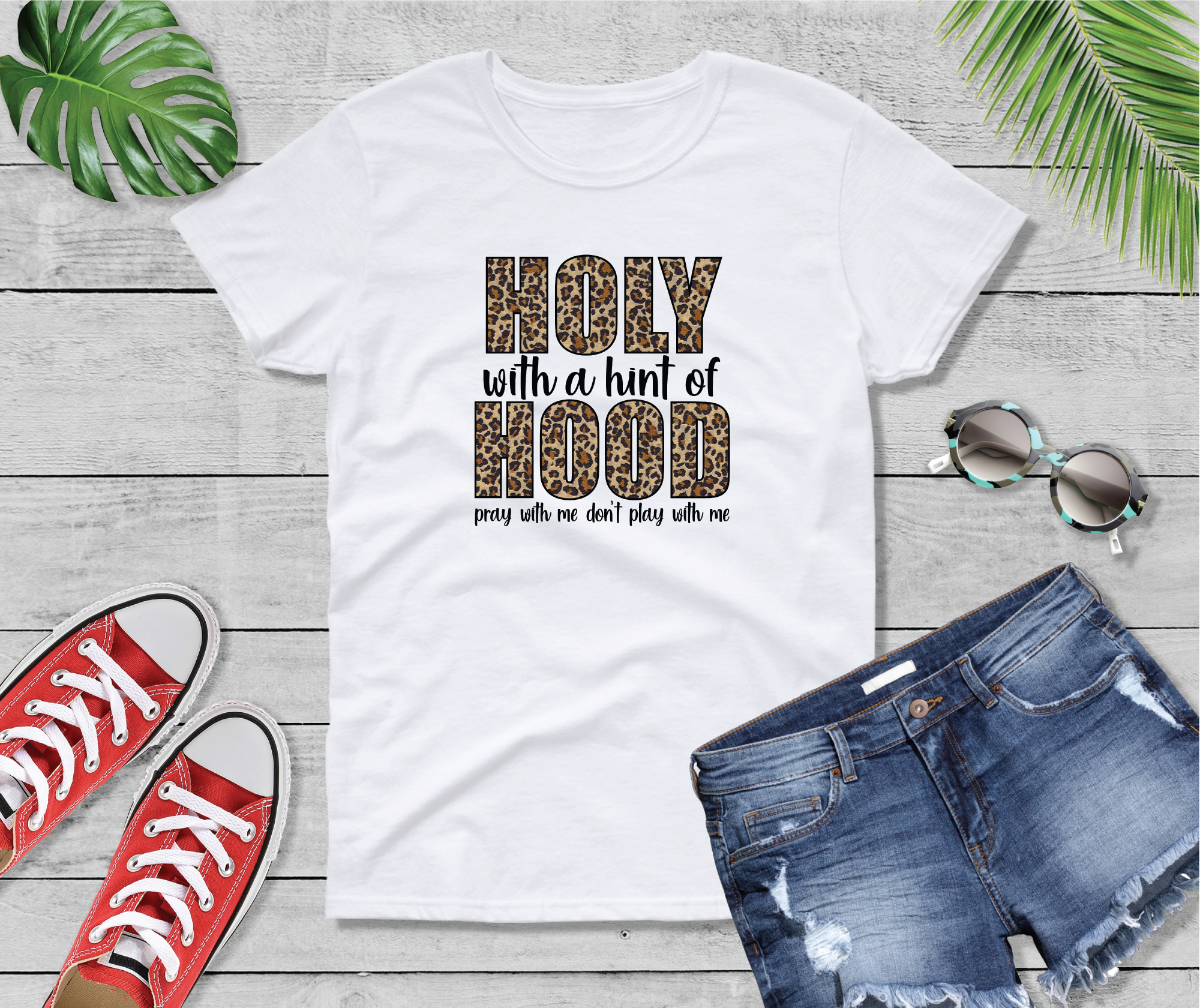 Holy with a hint of Hood - Jerzee Unisex Tee (White 21M)