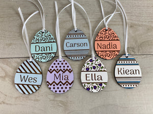 Personalized Easter Basket Name Tag - Egg
