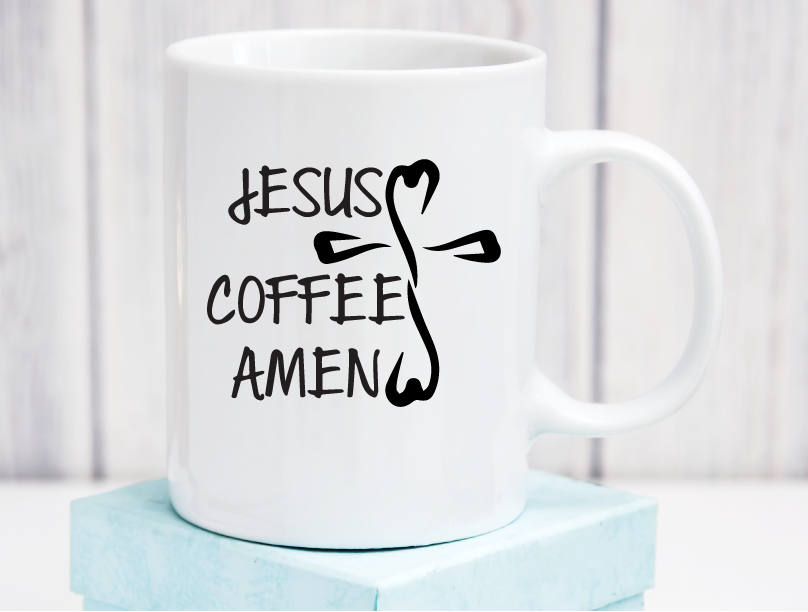 Jesus Coffee Amen Ceramic Coffee Mug 11oz