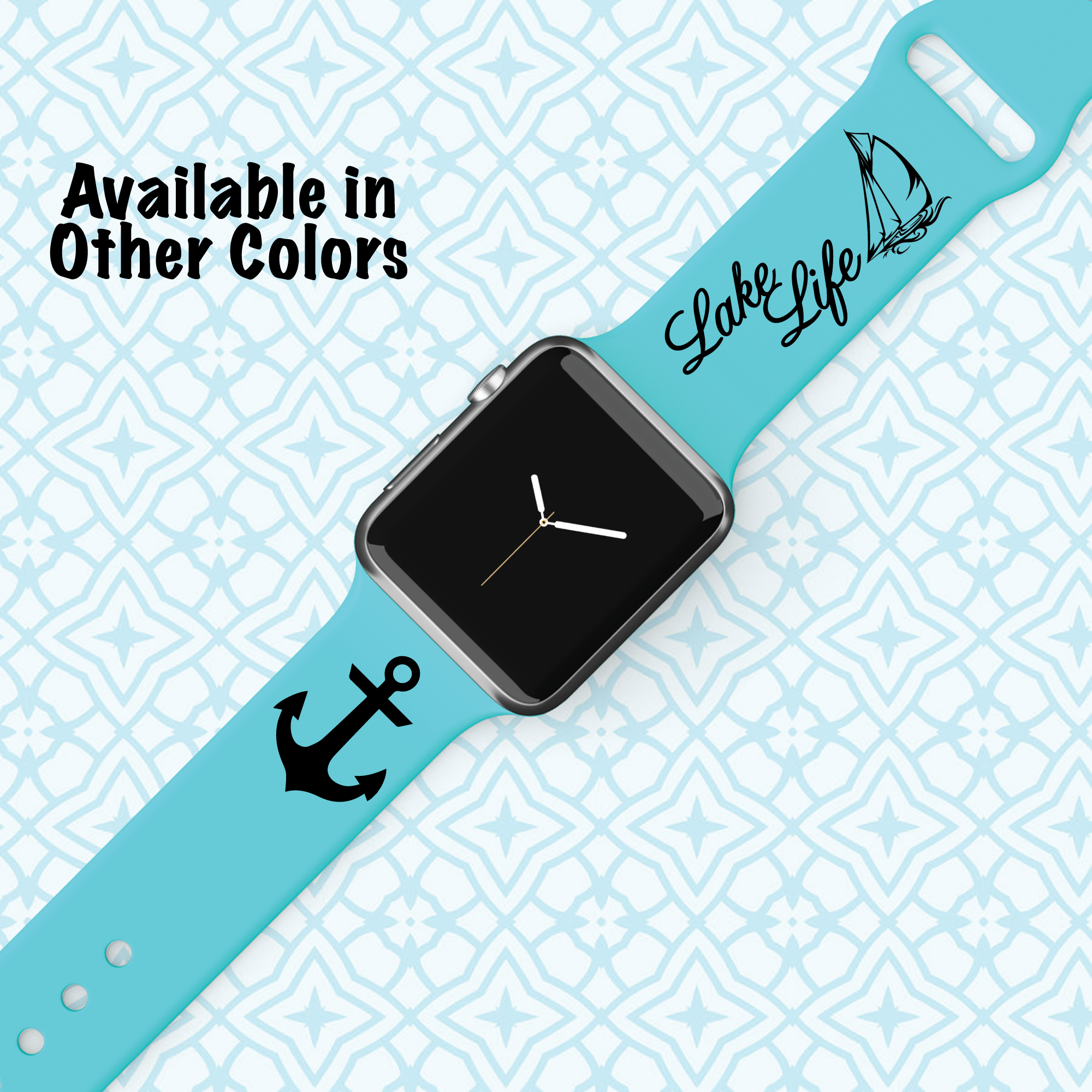 Lake Life - Engraved Apple Watch Band - Multiple Colors