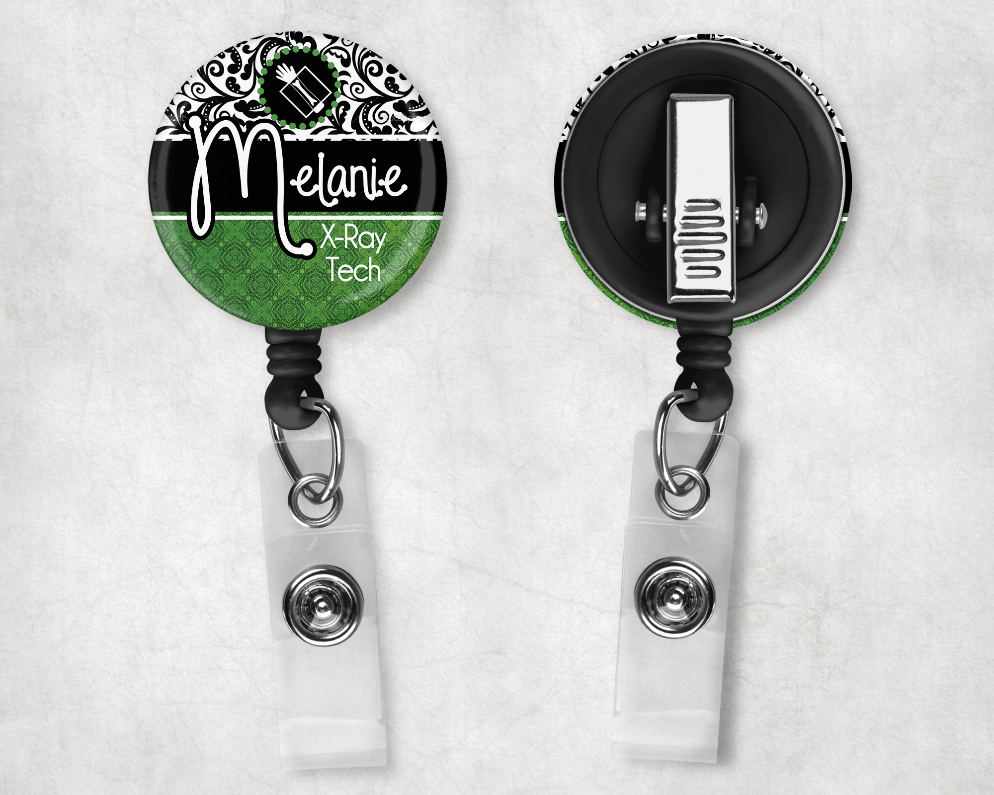 Xray Technician Personalized Name Badge Reel