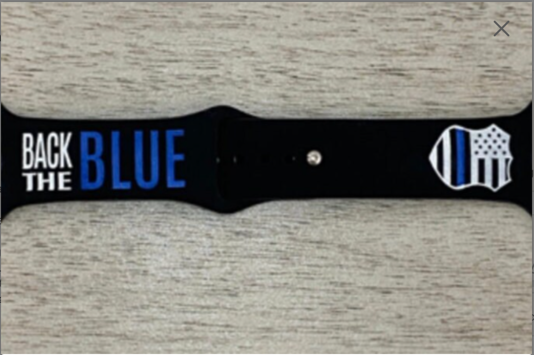 Back the Blue - Engraved Apple Watch Band
