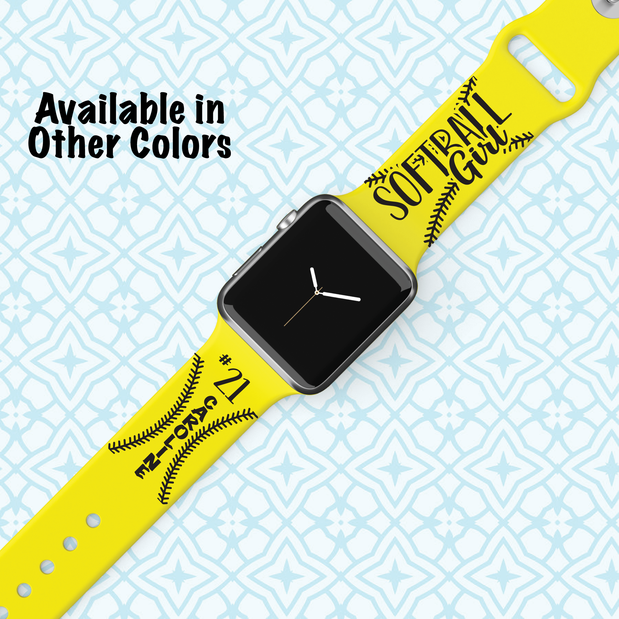 Softball Girl - Engraved Apple Watch Band - Multiple Colors