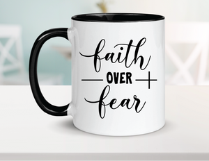 Faith Over Fear v2 Ceramic Coffee Mug 15oz