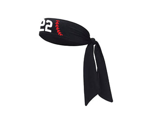 Personalized Baseball Softball Headband Head Tie