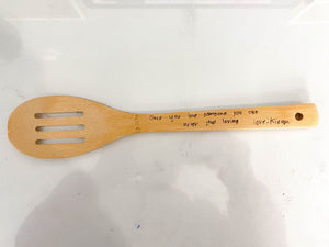 Personalized Handwriting Engraved Wooden Spoon - Bamboo
